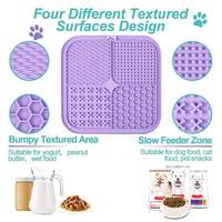 Tapis de léchage en silicone pour chiens et chats, tapis d'alimentation lente avec ventouse puissante, tapis d'alimentation écologique pour animaux de compagnie pour soulager l'anxiété