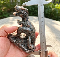 Statue de dinosaure en pierre naturelle sculptée à la main, réactive aux UV, en gros, pour la vente en gros, sculpture animale en cristal