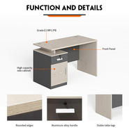 GENOVA Vente Directe Usine Bureau de Direction Exécutif Moderne Poste de Travail Informatique Matériau MFC/PB Design Modulaire Pivotant 5 Ans