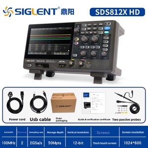 Osciloscopio SIGLENT SDS800X HD 70M-200MHz 2/4 Canales Nativo de 12 Bits 100Mpts SDS800X HD con Pantalla HD que Ofrece Imágenes de Alta Definición para - Product Image 6