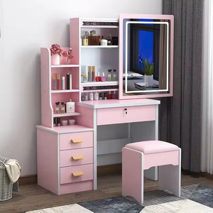 Hot Selling Makeup Room Drawer Dresser New Nordic Led 4 Drawers Vanity Dressing <b>Table</b> with <b>Mirror</b> Hair Make up Dresser - Product Image 5