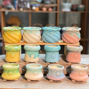 Mini <span class=keywords><strong>pot</strong></span> carré <span class=keywords><strong>en</strong></span> <span class=keywords><strong>terre</strong></span> <span class=keywords><strong>cuite</strong></span> MSH pour plantes succulentes, pots de fleurs créatifs effet craquelé - Product Image 1