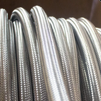 Tuyau métallique flexible en acier inoxydable résistant aux hautes pressions et aux chocs mécaniques, pour la plomberie, l'automobile et l'industrie