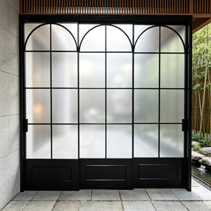 Porte coulissante d'entrée en verre trempé imperméable Deioux avec double couche de verre trempé pour les grands espaces ouverts - Product Image 1