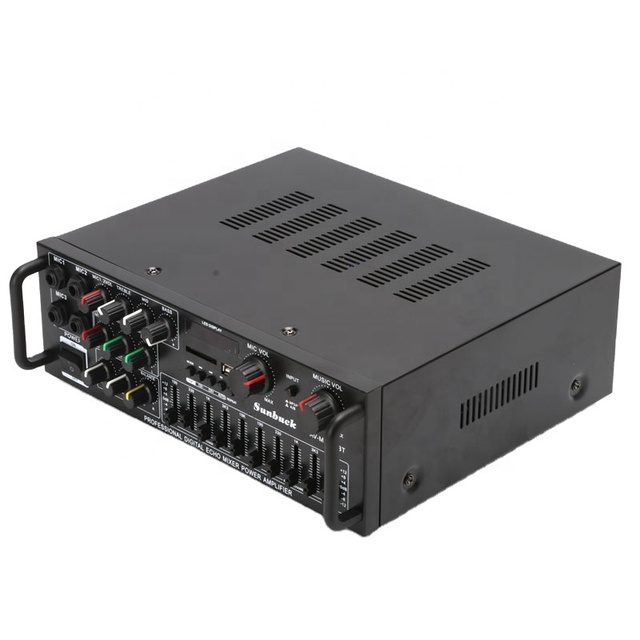 110V 220V 12V Blue-teeth Amplifier High-power 300W*2 2.0 Home Theatre Amplifier Karaoke OK EQ Balanced Car Amplifier