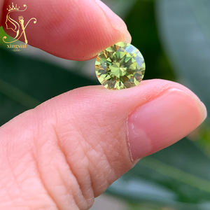 Toptan 12.0mm 3.0mm 5A + Apple yeşil renk CZ taşlar sentetik elmas taşlar gevşek CZ taş yuvarlak kesim kübik zirkonya - Product Image 3