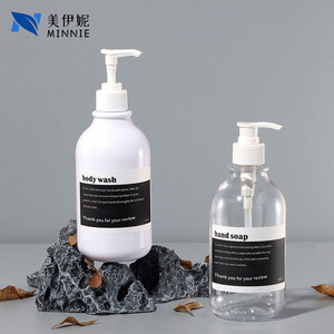 Flacon de gel douche Minnie 500 ml avec pompe, distributeur de savon pour les mains, emballage cosmétique, format voyage, unisexe, soin quotidien - Product Image 1