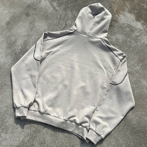 Sudadera con Capucha Unisex de Gran Peso, Estilo Urbano, con Bordado, Hombros Caídos, Estampado Puff, de Algodón, Diseño Oversize - Product Image 3