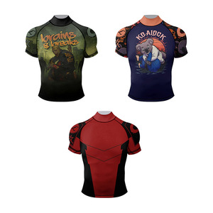 <strong>Custom</strong> Your Own <strong>Designs</strong> Brazilian Jiu-Jitsu Men's <strong>Compression</strong> Rash Guard Fitness <strong>Shirt</strong> UPF50 Breathable Short Sleeve - Product Image 5
