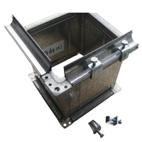 Bande de raccordement carrée en acier galvanisé de qualité supérieure pour conduits d'air, avec coin de raccordement AiSi et crochet pour système CVC