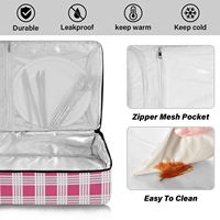 Grand sac isotherme rectangulaire pour livraison de plats chauds, motif Palaka Hawaï, pour casseroles et plats de cuisson