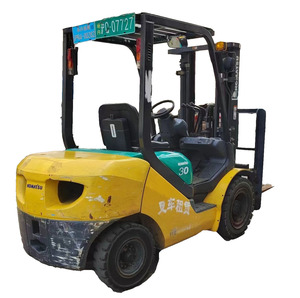 Second-Hand Komatsu FD30 3-Ton Internal Combustion Forklift Hydraulic <b>Side</b> Shifter Solid Tires Two-Stage Mast Excellent - Product Image 1