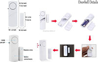 Magnetic Door/Window Alarm Doorbell, Wireless Security sensor Burglar Alarm System Loud 90 dB