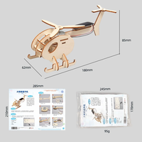 Kit de fabrication d'hélicoptère solaire en bois, modèle réduit de dessin animé, jouet éducatif pour l'école, expérience scientifique STEM
