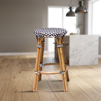 Chaise en bambou naturel en rotin indonésien avec tabouret de Bar de luxe minimaliste, Design classique et simple