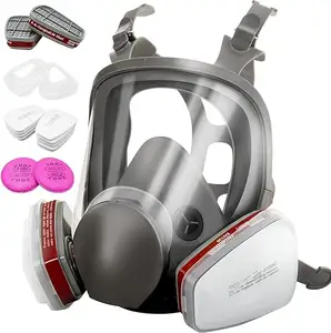 Mascherina antigas con respiratore integrale 6800 dispositivo di respirazione di sicurezza sostituibile con doppio filtro elemento Spray mascherina chimica