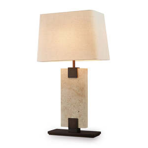 Lámpara de mesa rectangular moderna con luz LED E27 y control de interruptor para el hogar, sala de estar, dormitorio, recepción de hotel. - Product Image 1