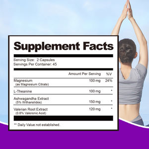 Natural Rest Easy Capsules Extrait d'Ashwagandha 90 Count Daily Vitality <span class=keywords><strong>Holistic</strong></span> Wellness Supplément pour Adultes Femmes Enceintes - Product Image 2