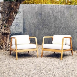 Conjunto de Sofás de Madera para Exteriores en Forma de L, Muebles de Jardín Impermeables para Patio y Balcón - Product Image 3