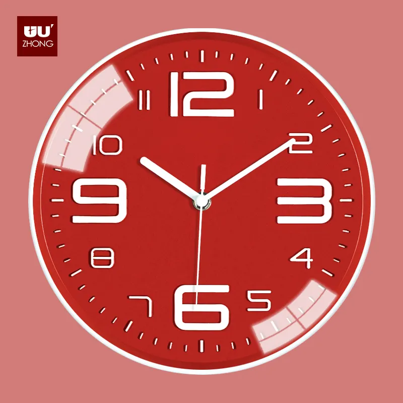 Custom 10-inch sales promotion plastic Digital wall clocks decorative 3d wall clocks