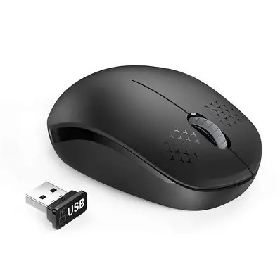 Wireless Gaming Mouse 2.4GHz USB Rechargeable Ambidextrous Ergonomic Design 5 Colors (Black/White/Blue/Pink/Purple) Optical
