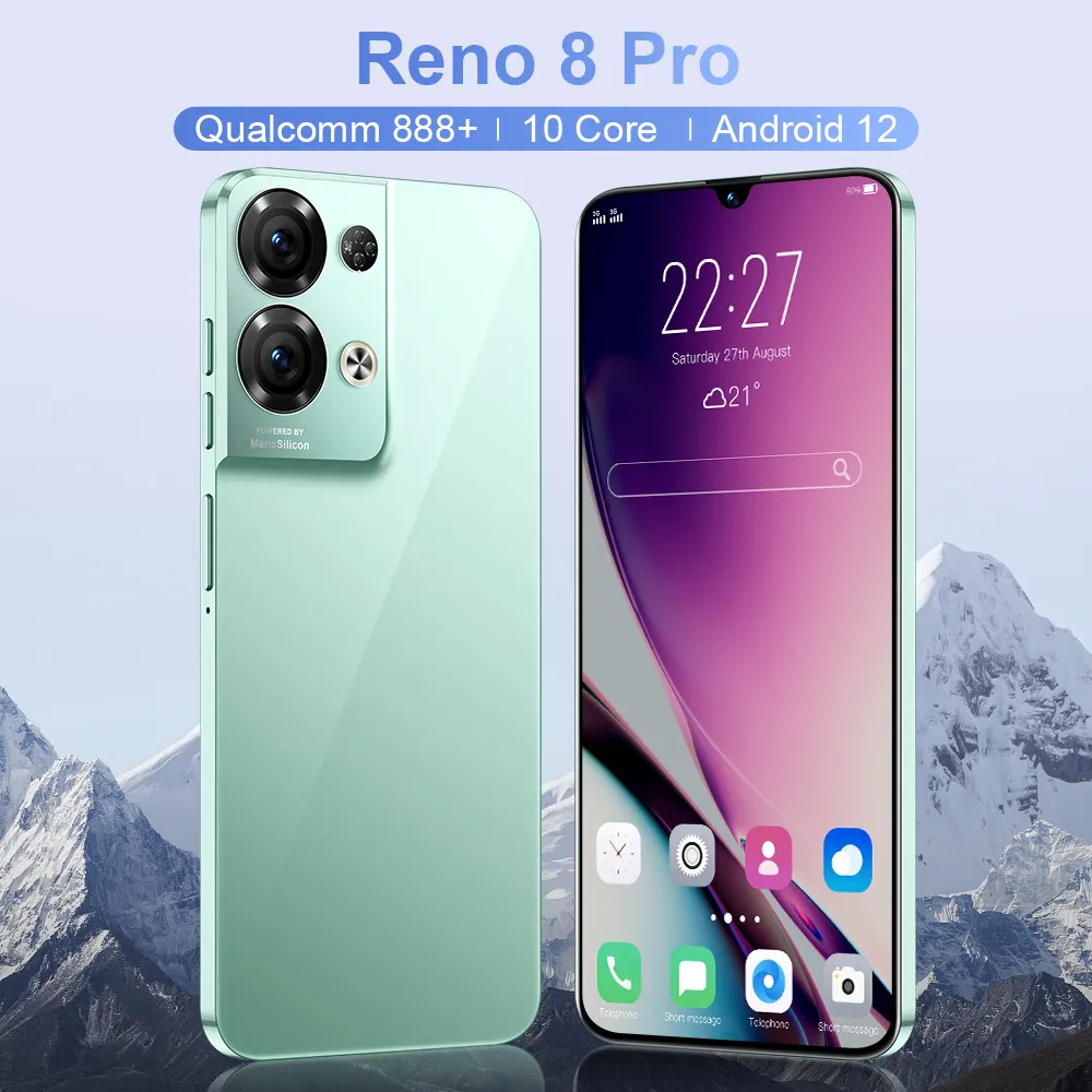 Reno8 Pro Celular 12GB + 512GB 6.8 Inch Phone Full Display Android 12.0 System Mobile Cell Smartphone