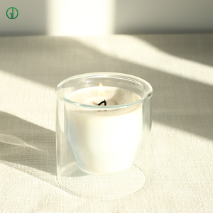 أكواب شموع زجاجية ملونة، حامل شموع زجاجي للديكور الرومانسي، عشاء وحفلات زفاف، برطمانات شموع ملونة للطاولة، ديكور منزلي - Product Image 6