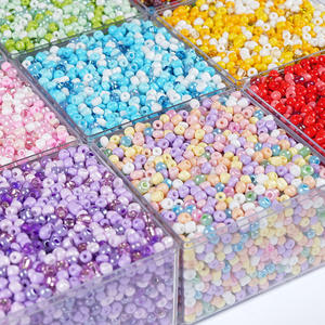 JC Crystal Großhandel Bulk 450g 3mm 4mm Glass amen perlen Factory Mix Farben Samen perlen für die Schmuck herstellung - Product Image 2