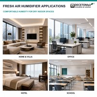 Humidificateur central pour toute la maison 300-400 m³/h, système de ventilation d'air frais par conduits, montage au plafond, contrôle automatique de l'humidité