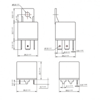 Relais automobile 40A 14VDC 1 Forme A 1 Forme C 1 Forme B SPST SPDT SPST-NC à brancher sur terminal PCB pour contrôle AC