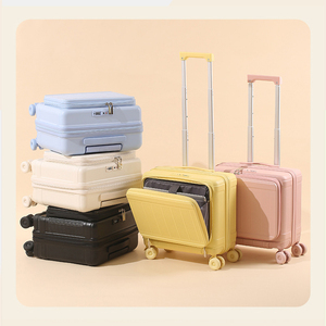 <span class=keywords><strong>Valise</strong></span> à roulettes légère et durable unisexe en polycarbonate, 18 pouces, avec poche frontale, verrou TSA, résistante à l'eau, bagage cabine - Product Image 2