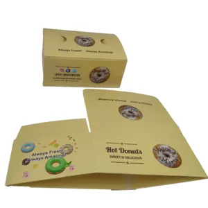Wholesale Paper Cake Box Custom Bakery Cake Donuts And Cookie Doughnut Box With Insert