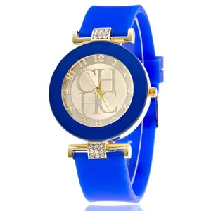 Fashion Silicone Quartz Wrist Watch CH Candy Color Girls Fashion Quartz Bracelet Watch Wholesale