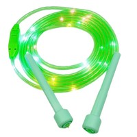 Corde à sauter en PVC lumineuse en gros pour enfants, LED multicolores, pour marché nocturne, extérieur, 2,8 m, éblouissante