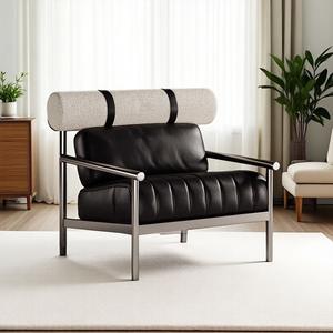 Fauteuil <span class=keywords><strong>de</strong></span> loisirs moderne design en acier inoxydable Mobilier canapé <span class=keywords><strong>de</strong></span> salon créatif pour bureau à domicile - Product Image 4
