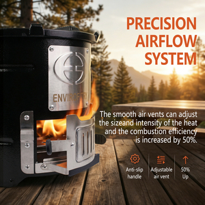Edelstahl Holzkohle- und Holzpellet-Ofen Feuerstelle mit Effizienter Heizung und Langlebigem Design - Product Image 2