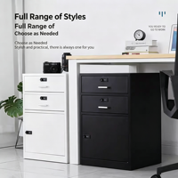 Meuble de rangement mobile en acier avec serrure, tiroir à code pour sous le bureau, idéal pour documents et fournitures de bureau