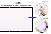 Nouveau Yinzam Écran de Projection Portable Universel 16:9, Écran en Toile Idéal pour Intérieur / Extérieur en Voyage