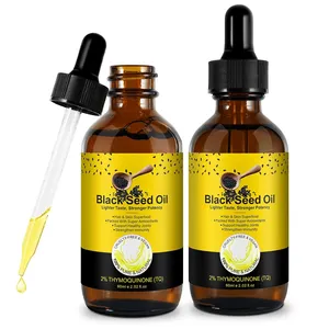 Olio di semi neri 100% naturale olio di semi neri organico spremuto a freddo nero olio di semi liquido per la crescita dei capelli della pelle massaggio del viso