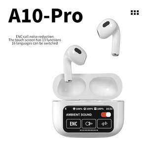 A10 Pro TWS Wireless <strong>Earbuds</strong> with LED Color Touch Screen Display ENC High Bass HIFI Sound In-Ear <strong>Bluetooth</strong> Headphones - Product Image 2