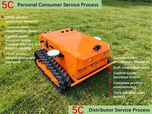 Nouvelle tondeuse à gazon chenillée monocylindre 2026 avec navigation GPS, télécommande, démarrage électrique à batterie et largeur de coupe de 500/800 mm - Product Image 4