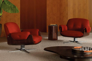 Sillón de Espuma Moldeada de Lujo con Base de Acero Inoxidable, Cómodo Sillón Individual con Accesorios - Product Image 4