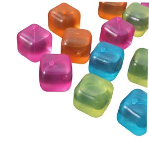 Glaçons en plastique réutilisables, colorés, réfrigérables pour boissons, lavables, non fondants, non diluants - Product Image 5