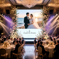 Pantalla LED de servicio frontal fijo de pantalla grande COB P1.86 Pantalla Led de interior Pantalla LED Video Wall Publicidad para boda