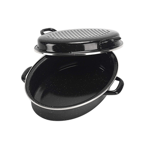 Bermin 13 Polegadas Dia de Ação de Graças Personalizado Antiaderente Turquia Esmalte Assar Panelas Panelas Turquia Fogão Fritadeira Torrador - Product Image 2