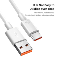 Câbles USB vers Type C, câble de données 1M 6A, câble de charge rapide, câble de charge pour téléphone portable, chargeur pour Samsung Huawei