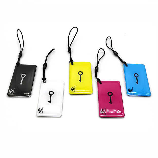 Custom logo Waterproof 13.56MHz Classic 1K NFC Epoxy Tag RFID Epoxy Keyfob Access Control Door Key