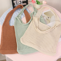 Sac fourre-tout décontracté en maille filet de couleur unie, haute qualité, en polyester durable, multi-usages, vente en gros d'usine