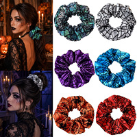 Nouveauté 2026 : Chouchous à Cheveux Motif Toile d'Araignée pour Femme – Décoration Capillaire d'Halloween