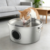 Distributeur d'eau automatique pour animaux de compagnie en acier inoxydable moderne portable 12L 2026, écologique, distributeur d'eau électrique pour chat et chien, recharge